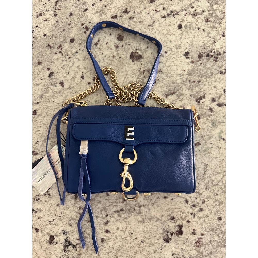 NWT Rebecca Minkoff Mini MAC "E" Blue  bag